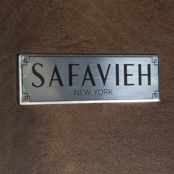 Safavieh Julian Elegant Tray Ottoman Coffee Table With Plush Upholstery And Removable Metal Tray Design Cream/Gold FOX6243A