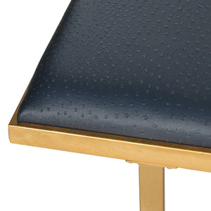 Safavieh Millie Art Deco-Inspired Bench & Coffee Table - Versatile Glamour For Modern Living Spaces Navy/Gold FOX6251B