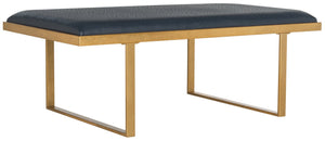Safavieh Millie Art Deco-Inspired Bench & Coffee Table - Versatile Glamour For Modern Living Spaces Navy/Gold FOX6251B