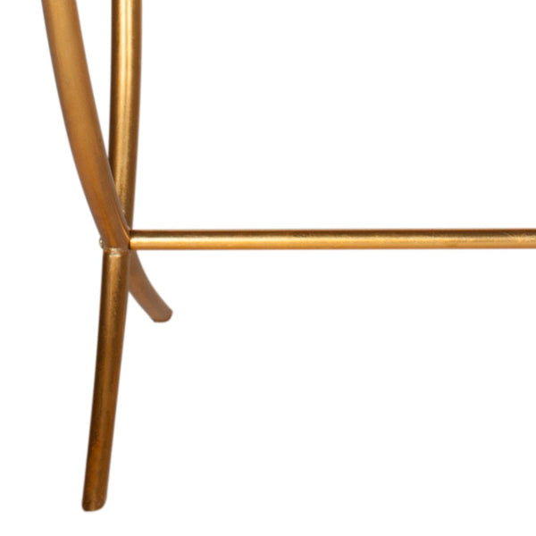 Safavieh Princess Console Table - Elegant Art Nouveau Design With Gold Finish & Mirrored Top For Glam Spaces FOX6256A