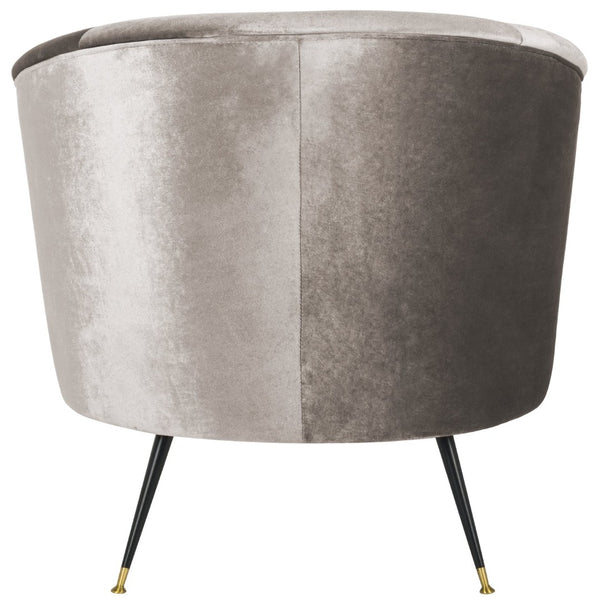 Safavieh Arlette Mid Century Accent Chair - Elegant Retro Tub Design With Gold-Capped Legs For Modern Luxury Hazelwood Velvet FOX6257A