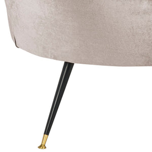 Safavieh Arlette Mid Century Accent Chair - Elegant Retro Tub Design With Gold-Capped Legs For Modern Luxury Hazelwood Velvet FOX6257A