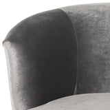 Safavieh Arlette Velvet Retro Mid Century Accent Chair  Grey Velvet FOX6257B