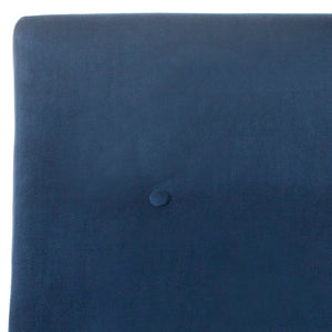 Safavieh Aida Velvet Retro Accent Chair – Mid-Century Modern Design With Plush Upholstery And Gold Accents Navy FOX6258C