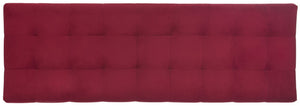 Safavieh Elita Luxurious Velvet Gold-Capped Bench – Chic Maroon Upholstery For Entryways, Bedrooms & Living Rooms FOX6259A