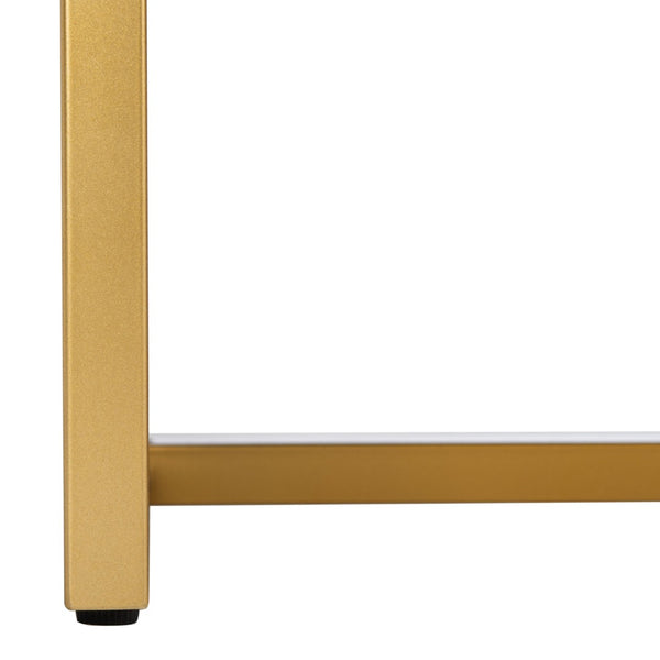 Safavieh Estelle Nightstand - Contemporary Oak Storage Table With Brass Accents For Modern Bedrooms & Decor White FOX6262C