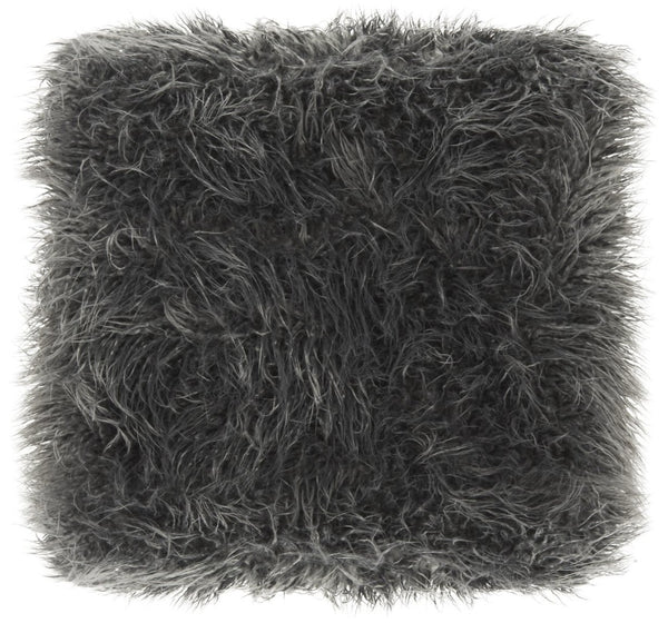 Safavieh Horace Faux Sheepskin X-Square Bench - Chic Gold Foil Base & Plush Grey Upholstery For Any Space FOX6267A