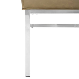 Safavieh Ansel Stylish Tufted Leather Accent Chair With Chrome Legs - Perfect For Modern Living Spaces & Offices FOX6268A