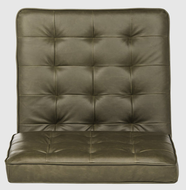 Safavieh Ansel Stylish Tufted Leather Accent Chair With Chrome Legs - Perfect For Modern Living Spaces & Offices FOX6268A