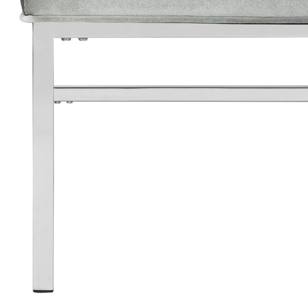 Safavieh Ansel Modern Tufted Linen Accent Chair With Chrome Legs - Stylish Seating For Living Spaces & Offices FOX6268C