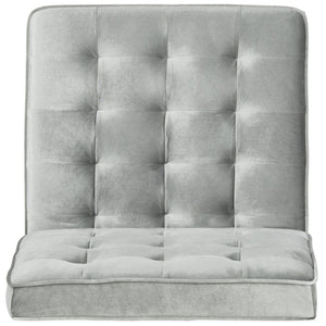 Safavieh Ansel Modern Tufted Linen Accent Chair With Chrome Legs - Stylish Seating For Living Spaces & Offices FOX6268C