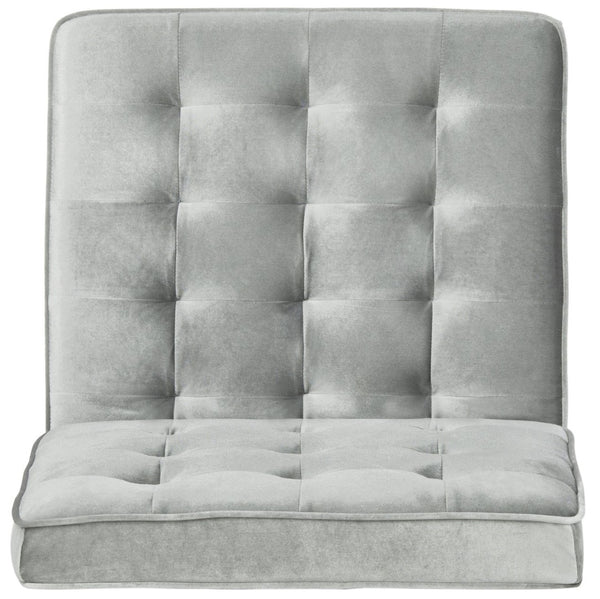 Safavieh Ansel Modern Tufted Linen Accent Chair With Chrome Legs - Stylish Seating For Living Spaces & Offices FOX6268C