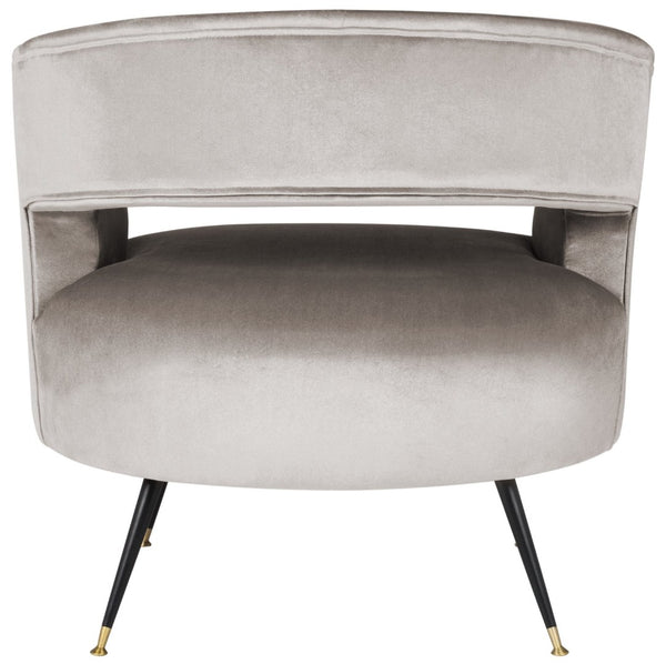 Safavieh Manet Mid Century Velvet Accent Chair With Gold-Capped Legs – Retro Glamour For Any Space FOX6272A