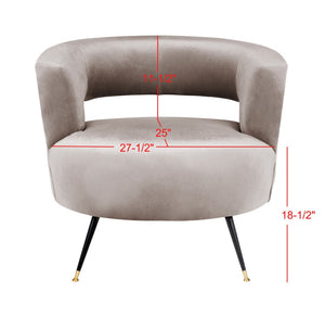 Safavieh Manet Mid Century Velvet Accent Chair With Gold-Capped Legs – Retro Glamour For Any Space FOX6272A