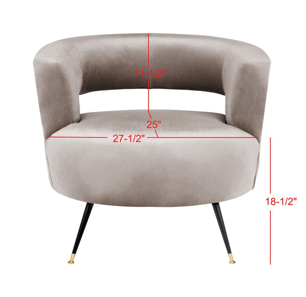 Safavieh Manet Mid Century Velvet Accent Chair With Gold-Capped Legs – Retro Glamour For Any Space FOX6272A