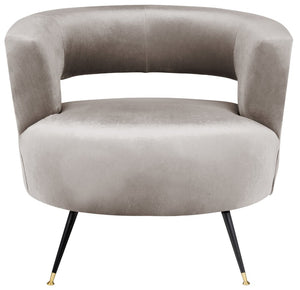 Safavieh Manet Mid Century Velvet Accent Chair With Gold-Capped Legs – Retro Glamour For Any Space FOX6272A