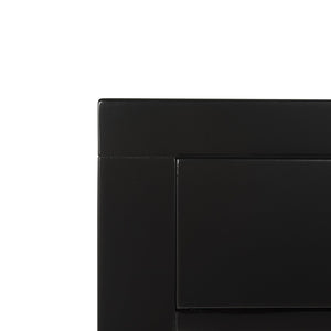 Safavieh Nero Modern 3-Drawer Nightstand With Elegant Curves, Brass Accents & Generous Storage Solution FOX6274A