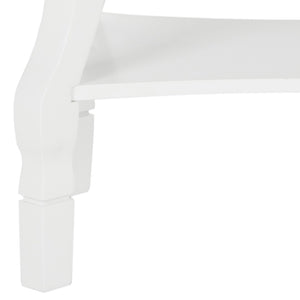 Safavieh Alaia Modern Nightstand With Elegant Curved Legs And Chic Silver Hardware For Timeless Bedroom Style White FOX6275A