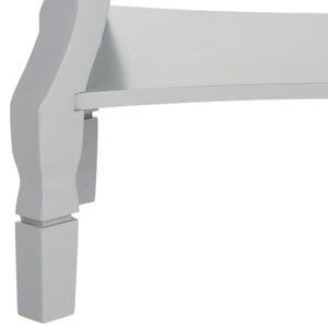 Safavieh Alaia Modern Nightstand With Elegant Curved Legs And Chic Silver Hardware For Timeless Bedroom Style Grey FOX6275C