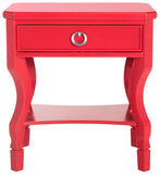 Safavieh Alaia One Drawer Night Stand  Red FOX6275E