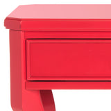 Safavieh Alaia One Drawer Night Stand  Red FOX6275E