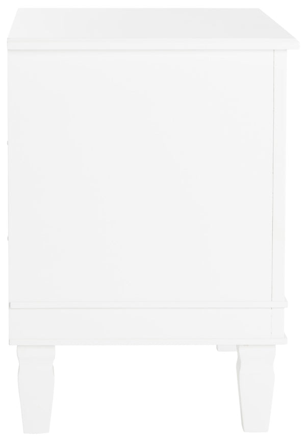 Safavieh Kira Elegant Three-Drawer Nightstand With French-Inspired Design For Chic And Functional Bedrooms White FOX6276A