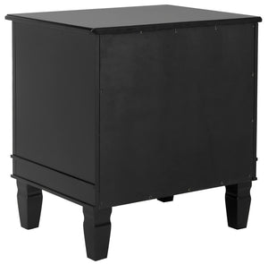 Safavieh Kira Three Drawer Night Stand Black FOX6276B