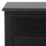 Safavieh Kira Three Drawer Night Stand Black FOX6276B