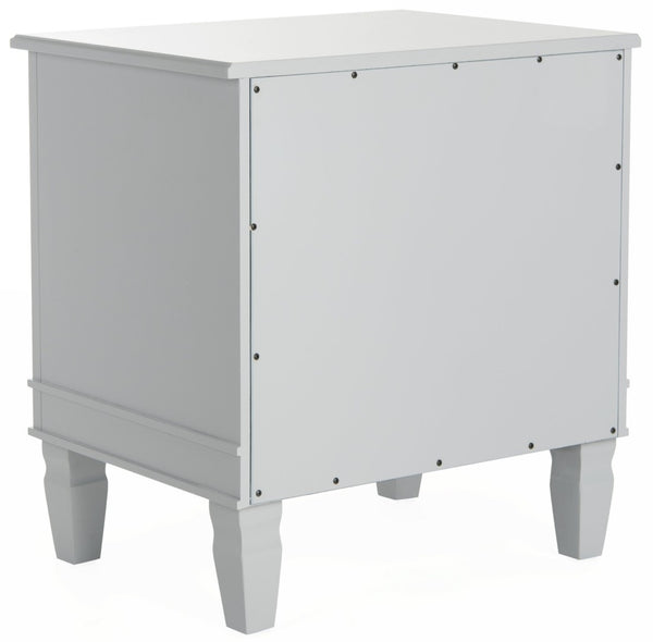 Safavieh Kira Elegant Three-Drawer Nightstand With French-Inspired Design For Chic And Functional Bedrooms Grey FOX6276C