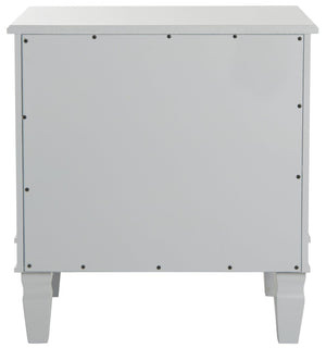 Safavieh Kira Elegant Three-Drawer Nightstand With French-Inspired Design For Chic And Functional Bedrooms Grey FOX6276C