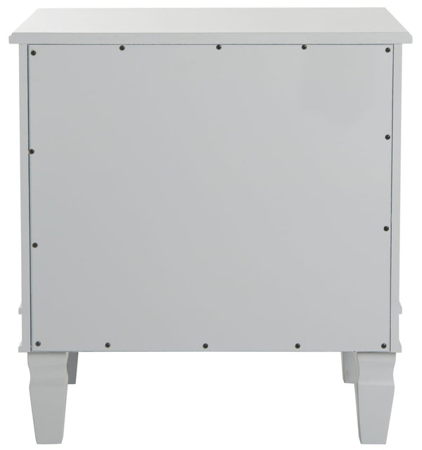 Safavieh Kira Elegant Three-Drawer Nightstand With French-Inspired Design For Chic And Functional Bedrooms Grey FOX6276C