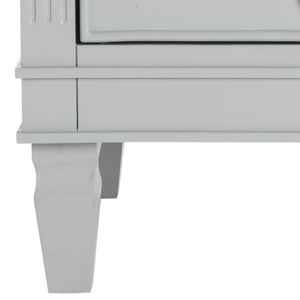 Safavieh Kira Elegant Three-Drawer Nightstand With French-Inspired Design For Chic And Functional Bedrooms Grey FOX6276C