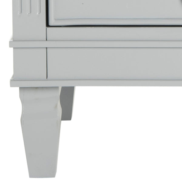 Safavieh Kira Elegant Three-Drawer Nightstand With French-Inspired Design For Chic And Functional Bedrooms Grey FOX6276C