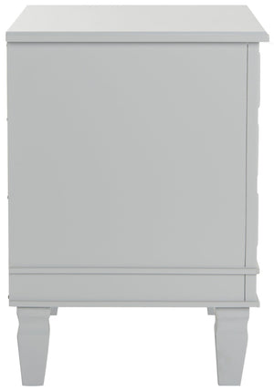 Safavieh Kira Elegant Three-Drawer Nightstand With French-Inspired Design For Chic And Functional Bedrooms Grey FOX6276C