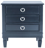 Safavieh Kira Three Drawer Night Stand Navy FOX6276D