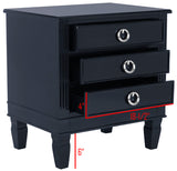 Safavieh Kira Three Drawer Night Stand Navy FOX6276D