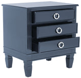 Safavieh Kira Three Drawer Night Stand Navy FOX6276D