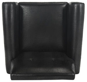 Safavieh Mira Mid-Century Vegan Leather Accent Chair - Stylish, Ergonomic Comfort For Modern Living Spaces FOX6285A