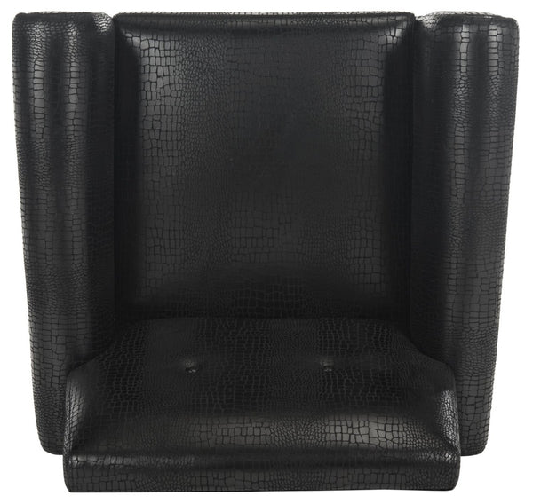 Safavieh Mira Mid-Century Vegan Leather Accent Chair - Stylish, Ergonomic Comfort For Modern Living Spaces FOX6285A