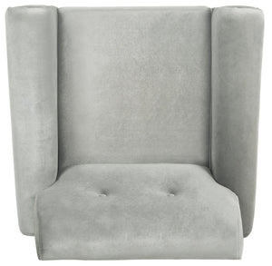 Safavieh Mira Elegant Mid-Century Velvet Accent Chair With Metal-Capped Legs For Modern Living Spaces FOX6285B