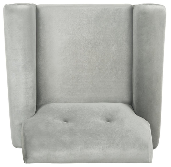 Safavieh Mira Elegant Mid-Century Velvet Accent Chair With Metal-Capped Legs For Modern Living Spaces FOX6285B