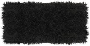 Safavieh Maia Plush Vegan Sheepskin Bench With Sleek Brass Base – Perfect For Glam Living Spaces And Vanity Faux Black /Brass FOX6292B