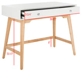 Safavieh Isadora Midcentury Modern Desk White/Natural FOX6293B