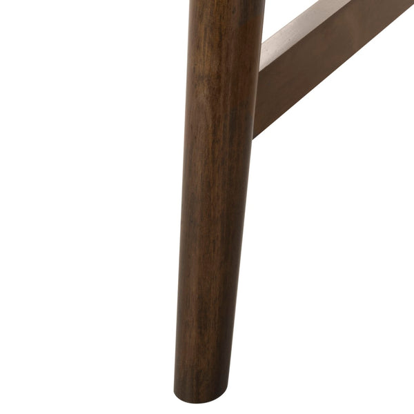 Safavieh Isadora Midcentury Modern Desk - Stylish Workspace With Oversized Drawer & Polished Chrome Accents Walnut FOX6293C