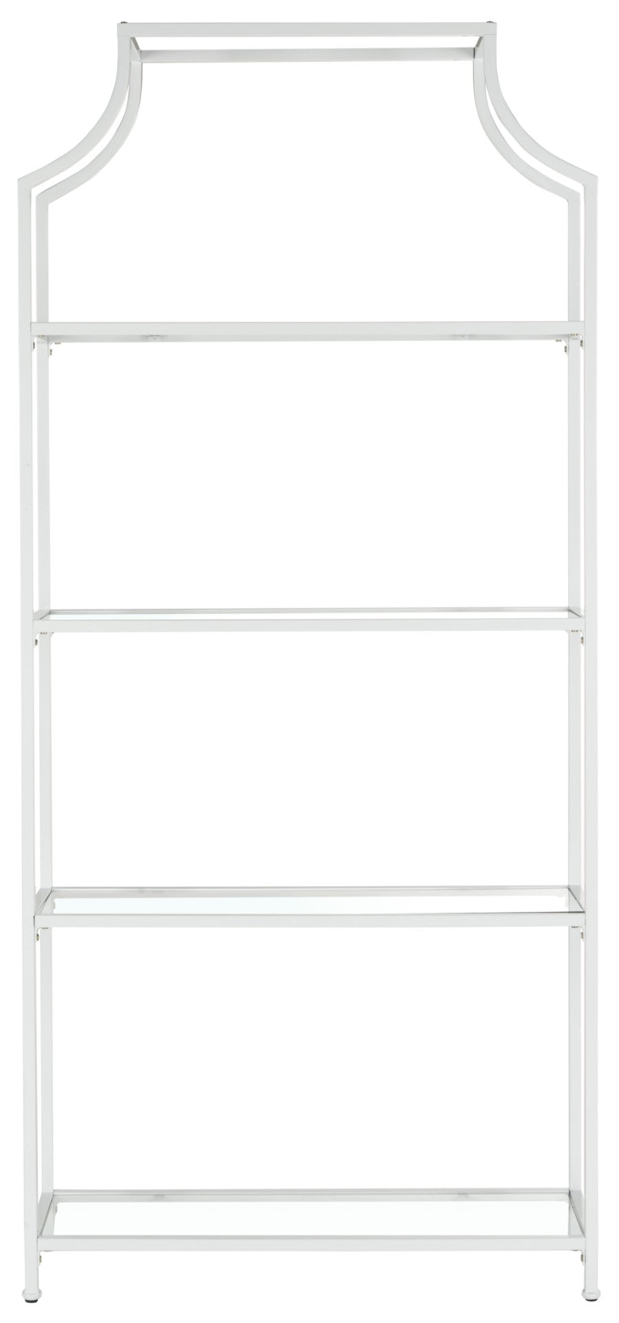 Safavieh Slater 4-Tier Etagere - Stylish Vertical Storage With Open Shelves For Contemporary Home Décor Solutions White FOX6298A