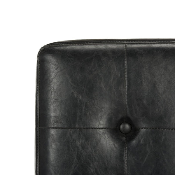 Safavieh Walsh Contemporary Tufted Side Chair - Luxurious Upholstery With Polished Legs For Modern Spaces Black/Chrome FOX6300A