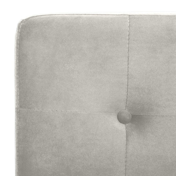 Safavieh Walsh Contemporary Tufted Side Chair - Luxurious Upholstery With Polished Legs For Modern Spaces Grey Velvet/Chrome FOX6300D