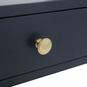 Safavieh Levinson Coffee Table – Mid-Century Modern Design With Elegant Storage And Polished Accents For Living Rooms Navy/Gold FOX6304C