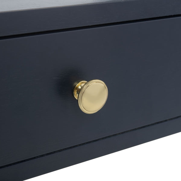 Safavieh Levinson Coffee Table – Mid-Century Modern Design With Elegant Storage And Polished Accents For Living Rooms Navy/Gold FOX6304C