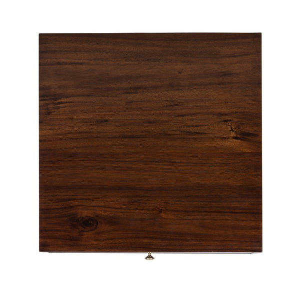 Safavieh Levinson Mid-Century Modern End Table With Glam Gold Accents For Living Room & Bedroom Decor Brown/Gold FOX6305A
